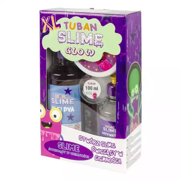 Tuban Masa Plastyczna Zestaw Super Slime - Glow In The Dark Xl