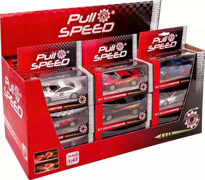 Carrera Samochód Wyścigowy Pull&speed Display Mix 27 Sztuk