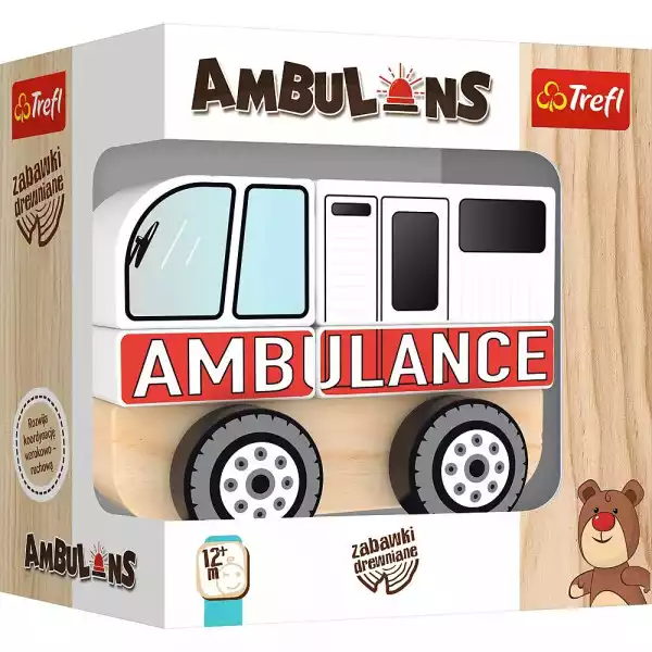 Trefl Drewno Auto Drewniane Ambulans