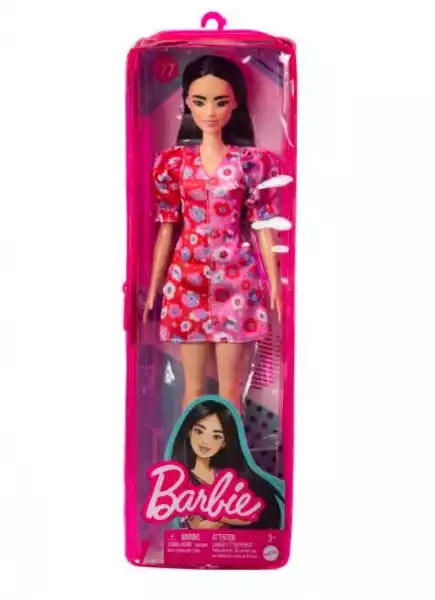 Mattel Lalka Barbie Dwukolorowa Sukienka W Kwiaty