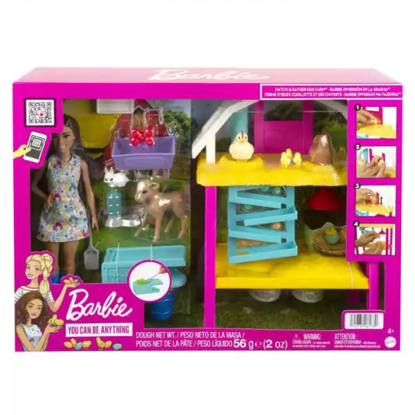 Mattel Lalka Barbie Farma Radosnych Kurek Zestaw Hgy88