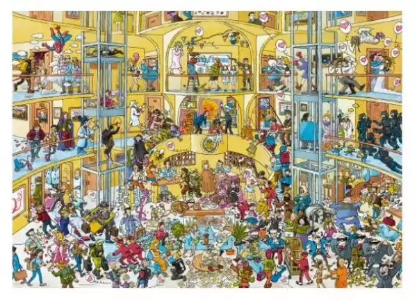 Heye Puzzle 1000 Elementów Dzień Jak Co Dzień W Hotelu, Schone (Puzzle+Plakat)