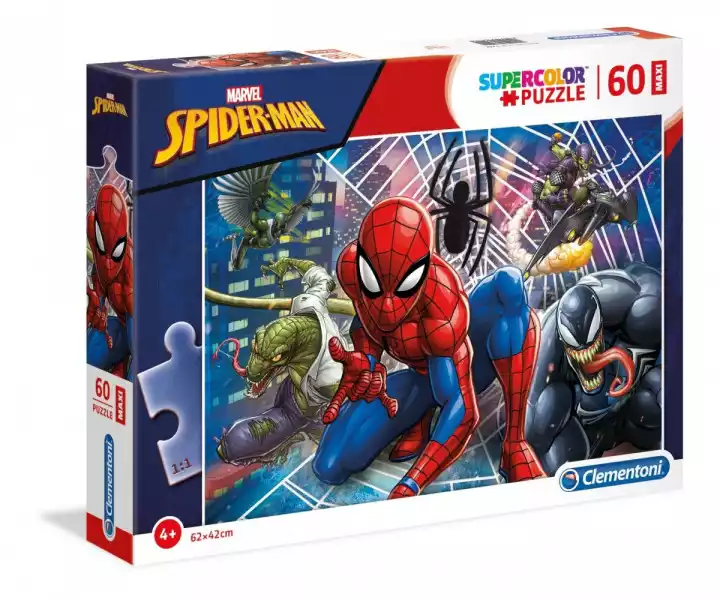 Clementoni Puzzle 60 Elementów Maxi Super Kolor - Spider-Man