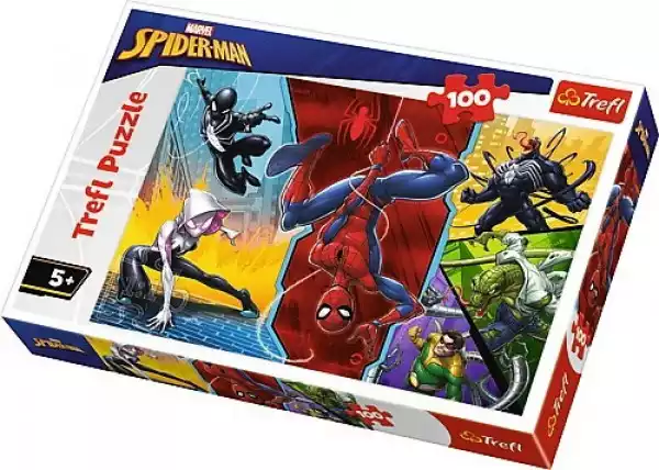 Trefl Puzzle 60 Elementów - Spiderman, Do Góry Nogami