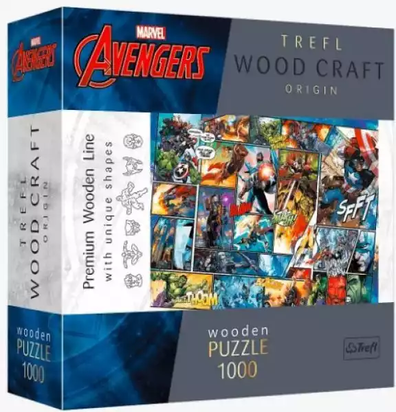 Trefl Puzzle Drewniane Komiksowe Uniwersum Marvela 1000 Elementów