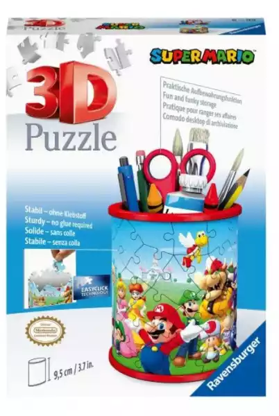 Ravensburger Polska Puzzle 54 Elementy 3D Przybornik, Super Mario