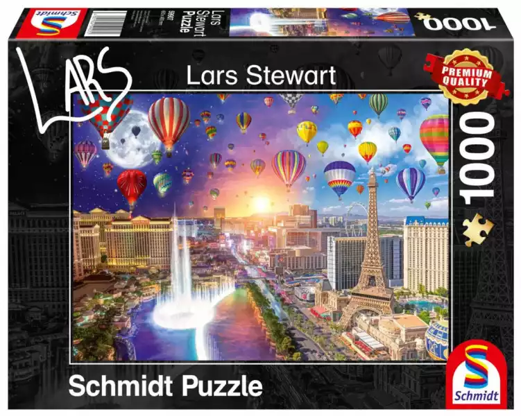 Schmidt Puzzle Premium Quality 1000 Elementów Lars Stewart Las Vegas (Dzień / Noc)
