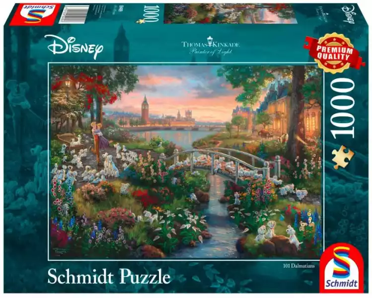 Schmidt Puzzle Premium Quality 1000 Elementów Thomas Kinkade 101 Dalmatyńczyków (Disney)