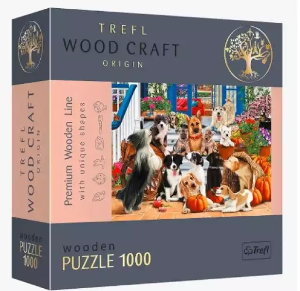 Trefl Puzzle Drewniane 1000 Elementów Psia Przyjaźń