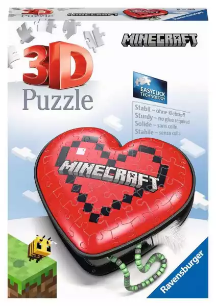 Ravensburger Polska Puzzle 3D 54 Elementy Minecraft Serce