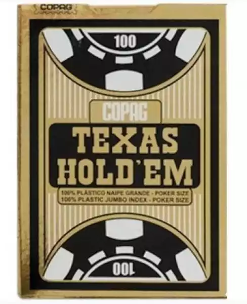 Cartamundi Karty Poker Texas Jumbo Czarne