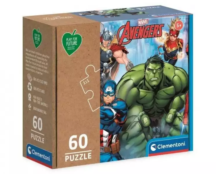 Clementoni Puzzle 60 Elementów Play For Future - Avengers