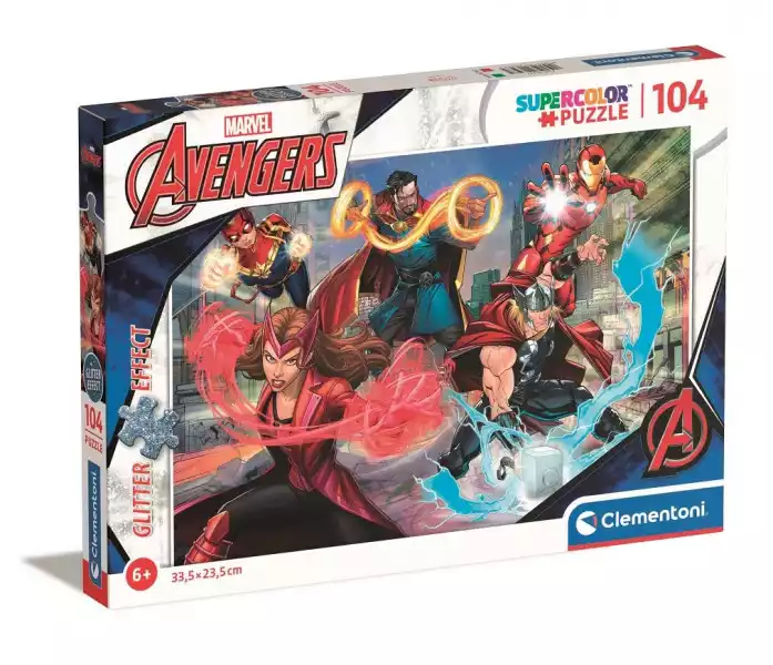 Clementoni Puzzle Z Brokatem 104 Elementy The Avengers