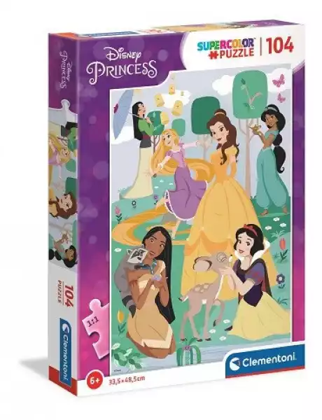 Clementoni Puzzle 104 Elementy Super Kolor Księżniczki Disneya