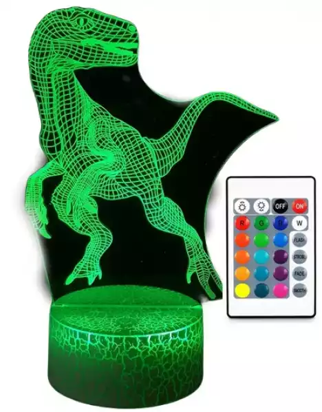 Lampa 3D Led Usb Dinozaur Lampka Nocna Dla Dziecka