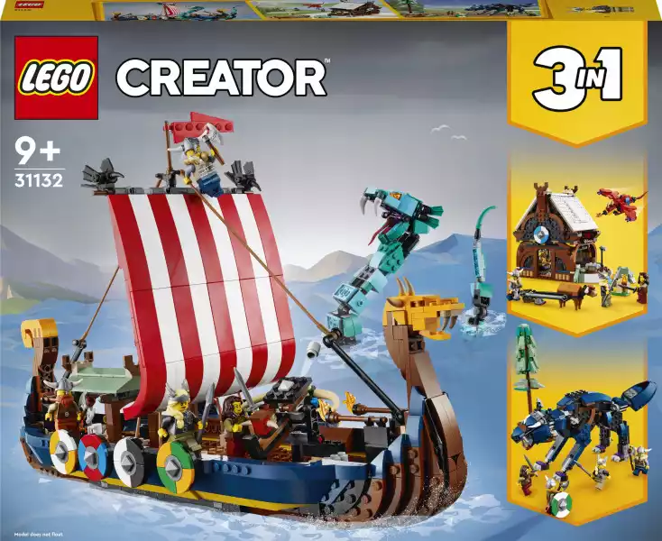 Lego Creator 3W1 Statek Wikingów I Wąż 31132