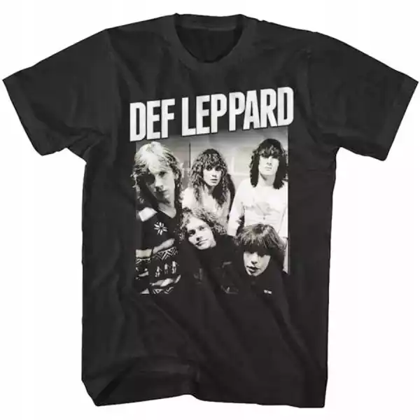 Def Leppard Early Group Black T-Shirt
