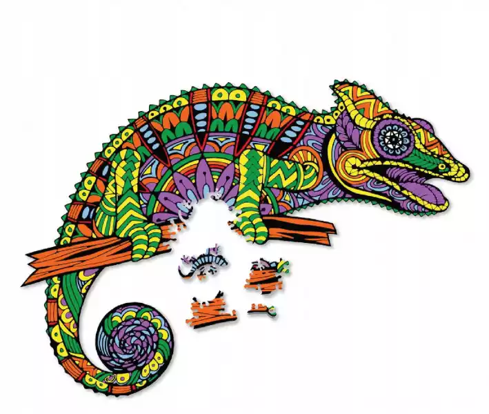 Puzzle Drewniane Dla Dorosłych Kameleon Xl