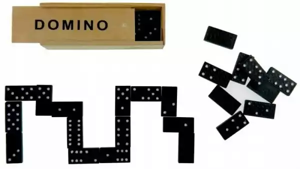 Domino Drewniane Gra W Pudełku 28 Elementów Etui