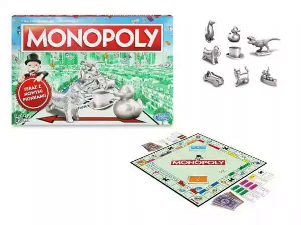 Hasbro Monopoly Standard Gra Planszowa Nowe Pionki