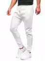 Denley Spodnie Męskie Dresowe Białe Ck01 Denley_L