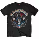 inna The Ramones Vintage Wings Photo Black T-Shirt
