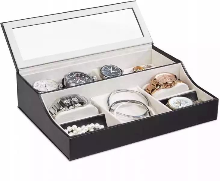 Szkatułka Pudełko Etui Na Zegarki I Biżuterie