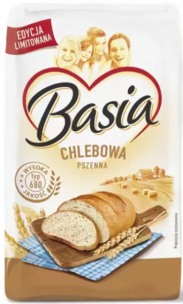 Mąka Basia 1Kg Typ 680 Chlebowa Pszenna