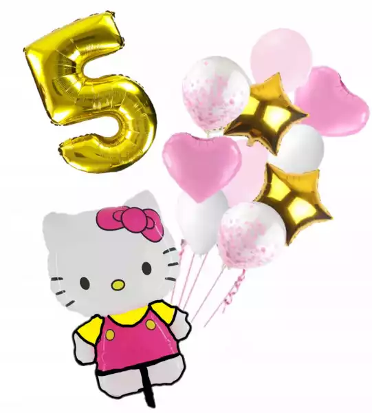Zestaw Hello Kitty Urodziny Cyfra 5
