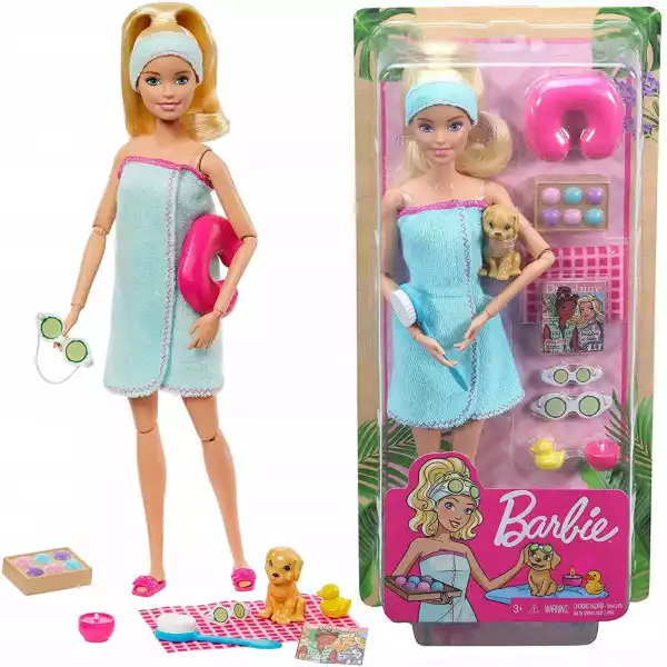 Lalka Barbie Z Pieskiem Relaks W Spa Akcesoria