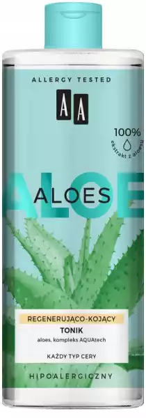 Aa Aloes 100% Tonik Regenerująco-Kojący Aż 400 Ml