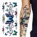 inny Tatuaż Zmywalny Tymczasowy Motyw Motylki Motyle