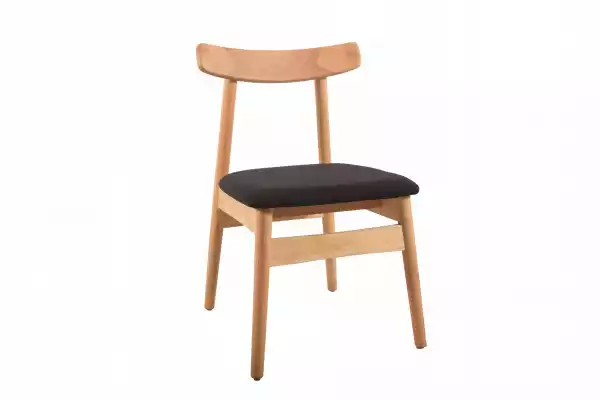 Krzesło Tapicerowane Drewniane Kuchenne Czarne
