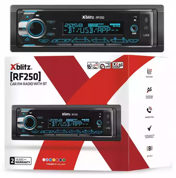 Radio Samochodowe Xblitz Rf250 Bluetooth 5.0 Usb