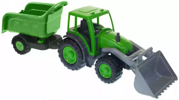 Active Zielony Spychacz Max Z Przyczepą Traktor