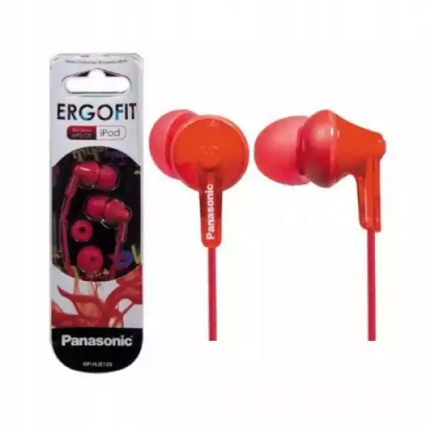 Słuchawki Panasonic Rp-Hje125E-R Kanałowe Douszne