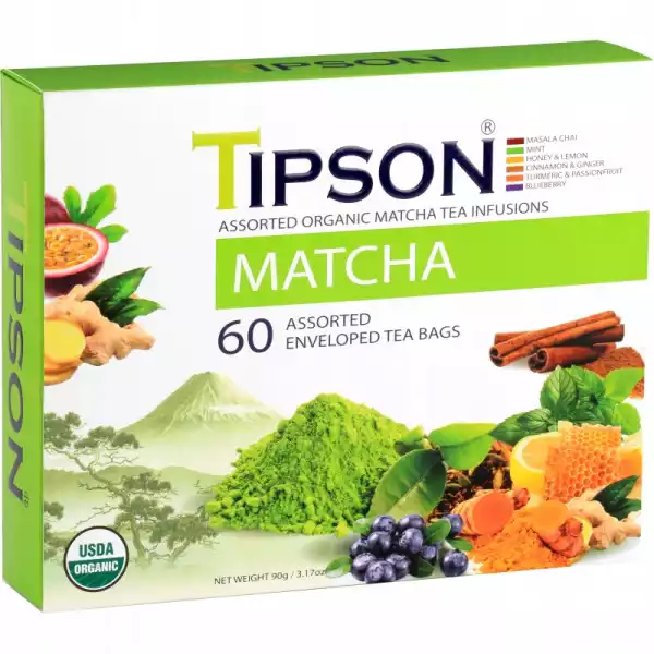 Herbata Zielona Bio Tipson Matcha Assorted 60X1,5G