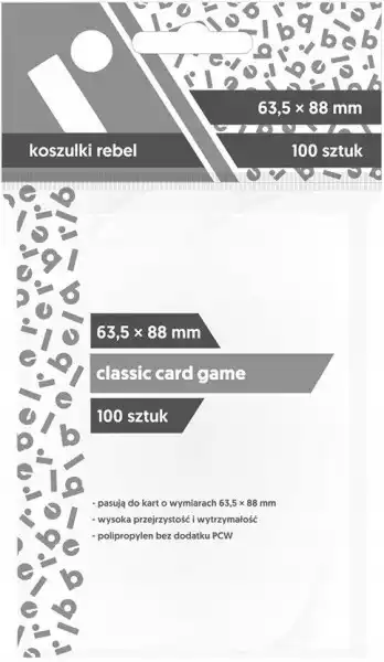 Rebel Koszulki Na Karty 63,5X88 Classic Card Game