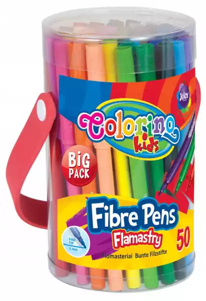 Flamastry 50 Sztuk Colorino Kids W Pudełku Z Rączk