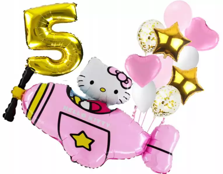 Zestaw Hello Kitty W Samolocie Urodziny Cyfra 5