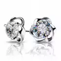 Inna marka 925 Silver Earring With White Moissanite 0.5Ct X 2