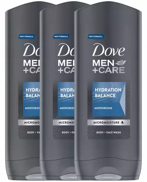 Dove Men Care Hydration Żel Prysznic 3 X 400Ml