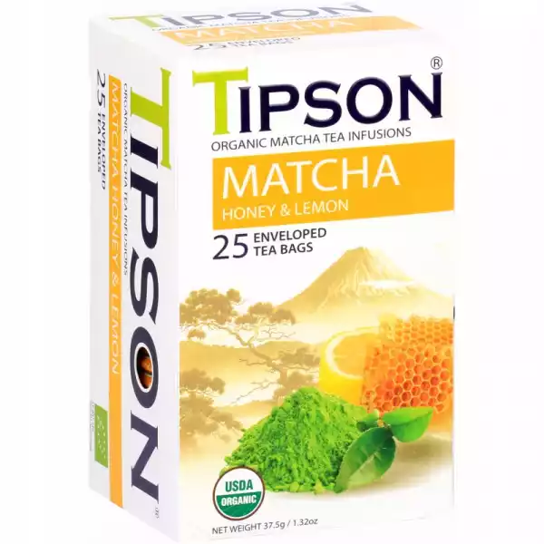 Tipson Matcha Honey Lemon Herbata Zielona Miód Bio