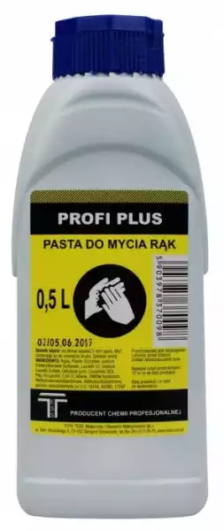Pasta Żel Bhp Do Mycia Rąk Profi Plus 0,5L Niebies