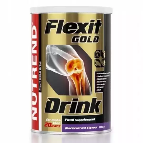 Nutrend Flexit Gold Drink 400G Stawy Blackcurrant