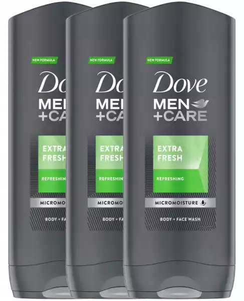 Dove Men Care Extra Fresh Żel Prysznic 3 X 400Ml