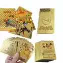Kolekcjonerskie Karty Pokemon Folia Złote 55 Kart