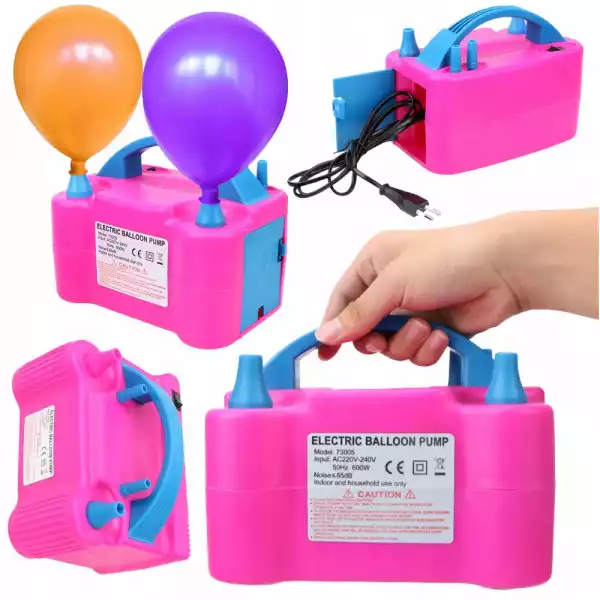 Elektryczna Pompka Do Balonów 2 Dysze Mocna Szybka