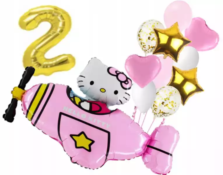 Zestaw Hello Kitty W Samolocie Urodziny Cyfra 2