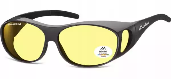 Okulary Rozjaśniające Polaryzacyjne Duże Żółte Uv